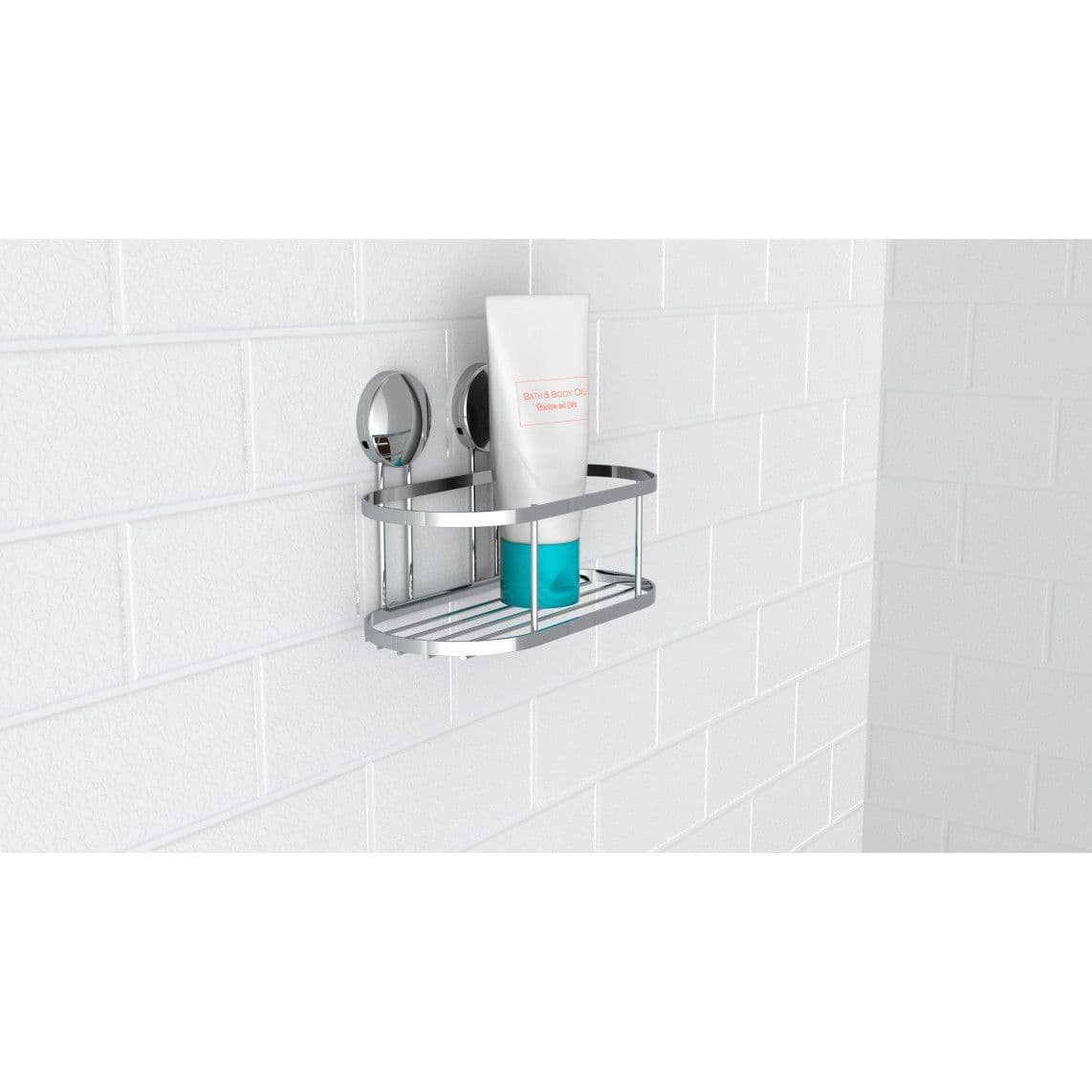 BA0202 Douche wandplanchet, chroom, om te lijmen of schroeven vue 1