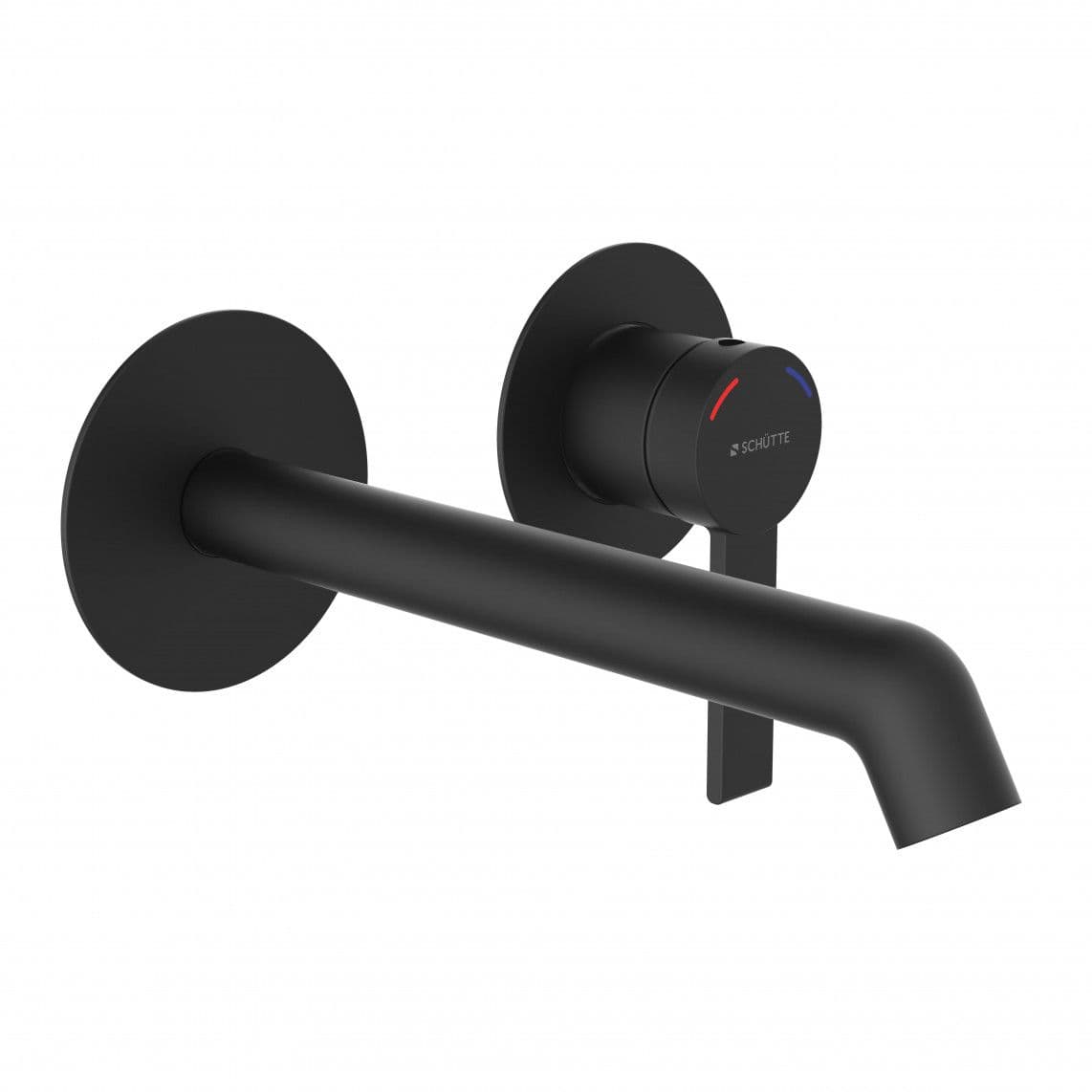 33166 LOS ANGELES Wash basin mixer, black matt, for wall fixing vue 1