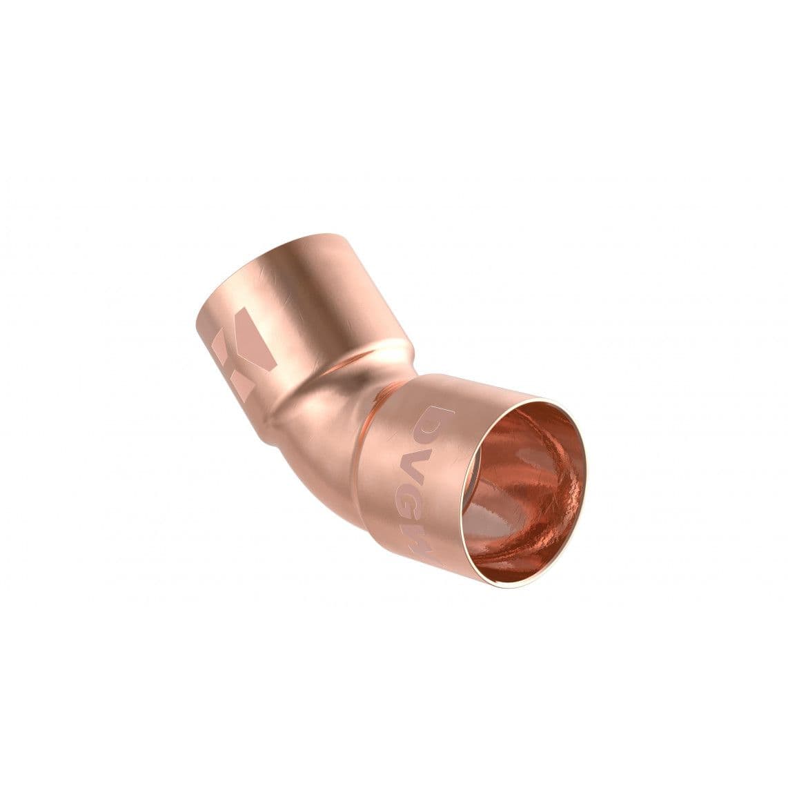 98911760 CU boog 45°, blanco, 15 mm, 2 mofen (5041) (10x) vue 1