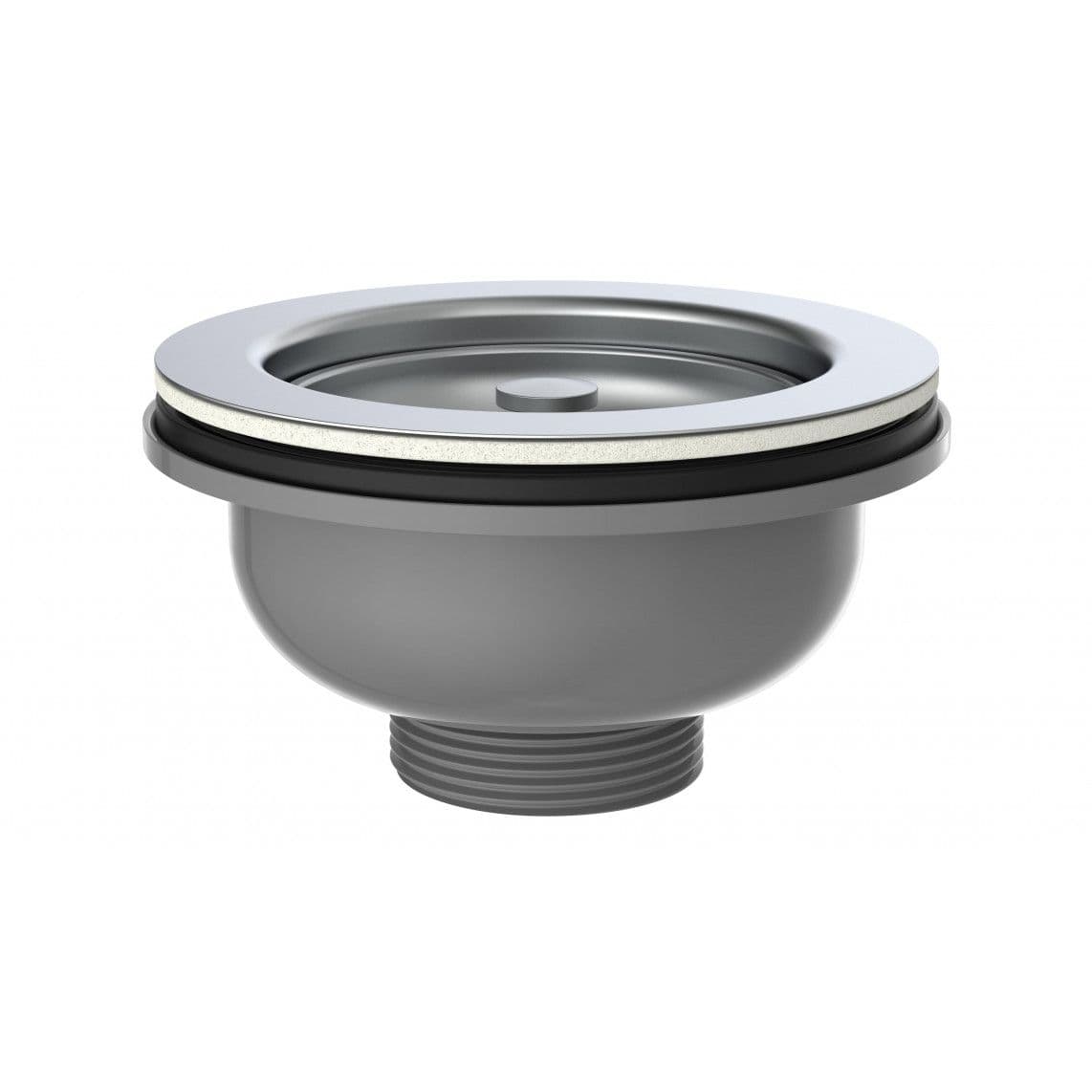 98835249 ECO-SAVE KS korfventiel, Grijs, 1 1/2"BU, RVS-ontruimingskelk en zeef Ø114 mm vue 1