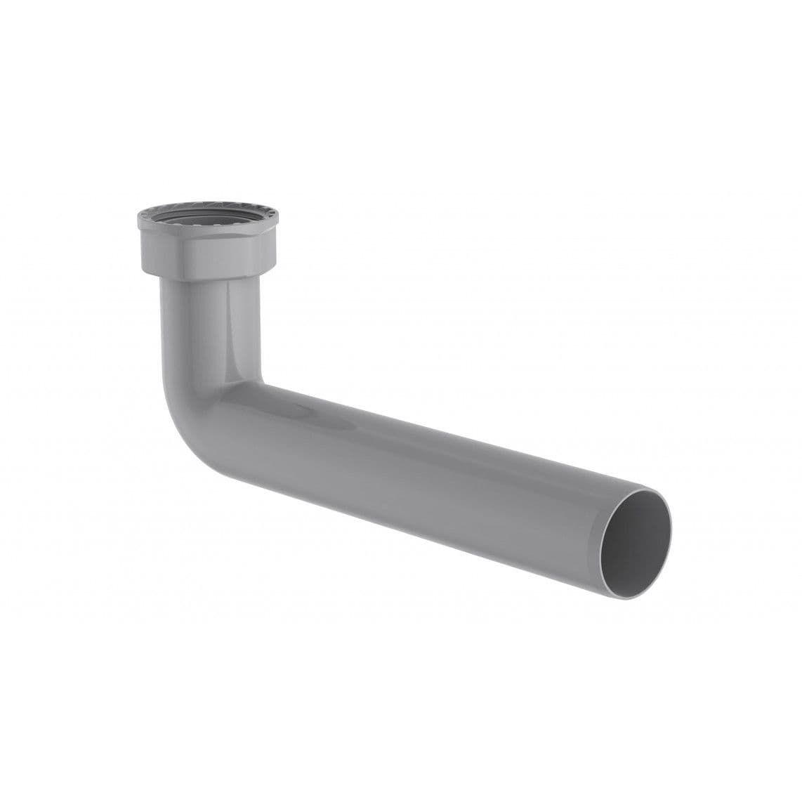 98837449 ECO-SAVE Outlet elbow, plastic, grey, 1 1/2" female x 235 x 40 mm vue 1