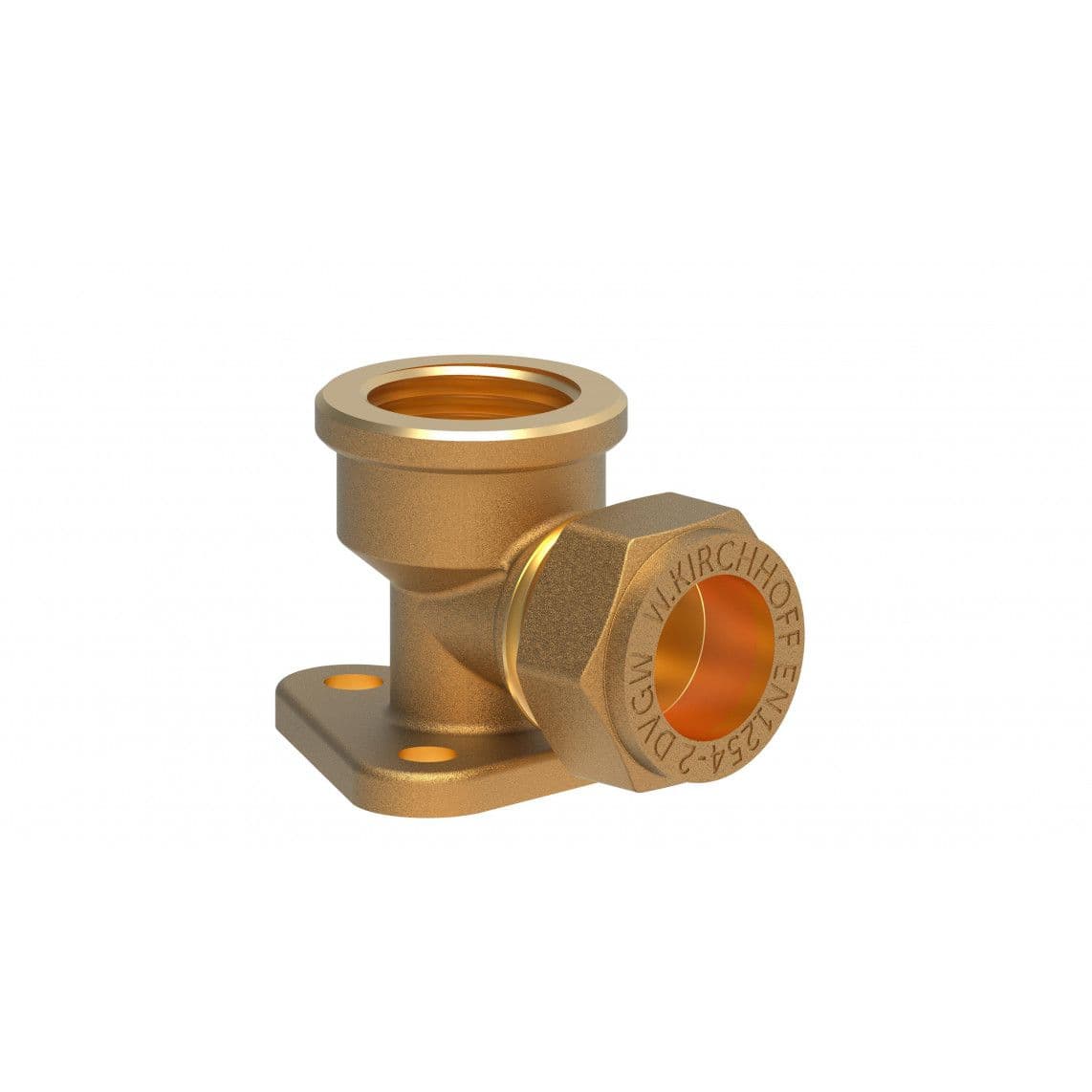989458117 MS wandplaat, blanco, 12 mm x 1/2"BI, knelfitting voor koperen buis, vue 1