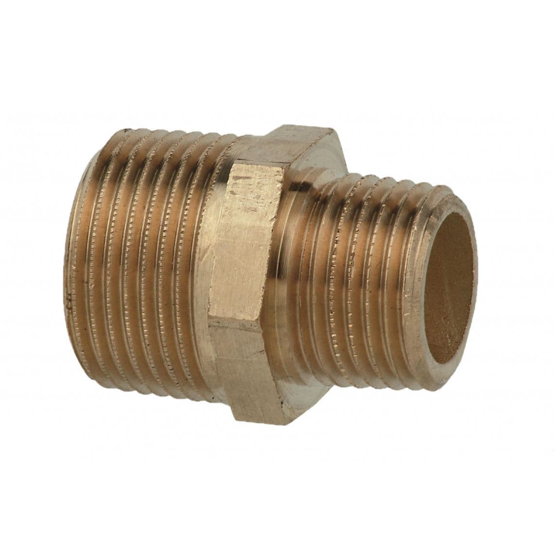 988952313 BR dubbele verloopnippel, blanco, 3/4"BU x 1/2"BU, (3245) vue 1