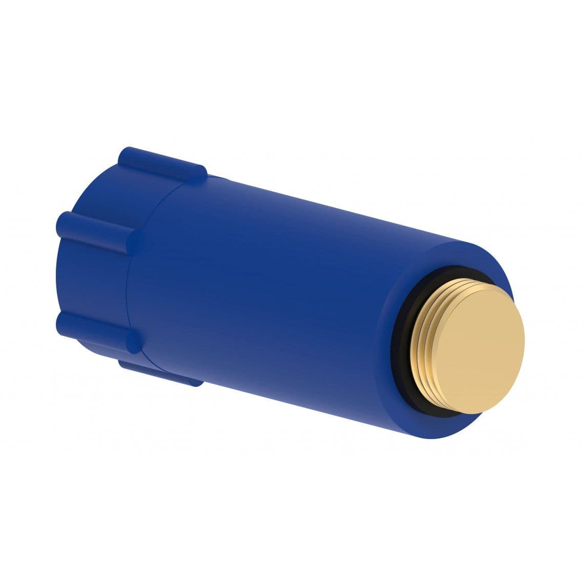 989135255 Construction plug, plastic, blue, 1/2", with brass thread, not pressure resistant vue 1