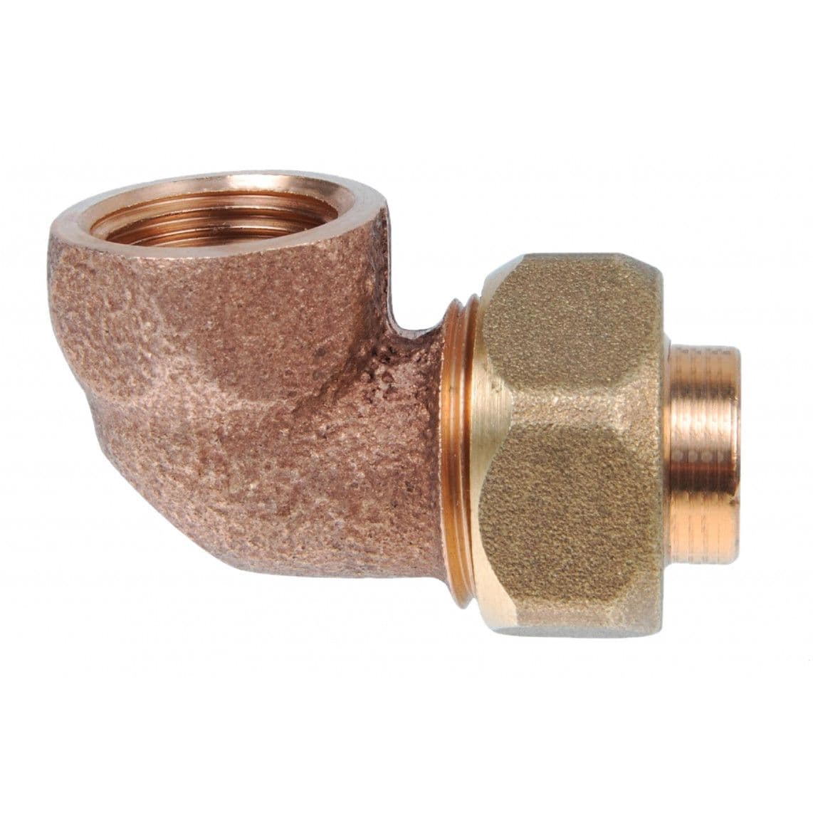 989225055 BR knel kniekoppeling 90°, blanco, 15 mm x 1/2"BI, conische afdichting, 1 mof (4096g) vue 1