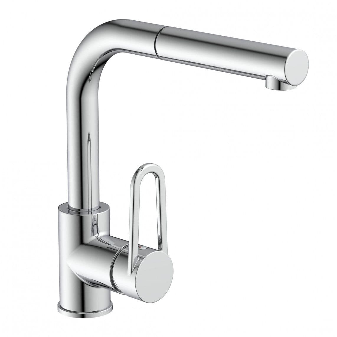 26230 DESIGN RING Keukenkraan, chroom, met uittrekbare uitloop vue 1