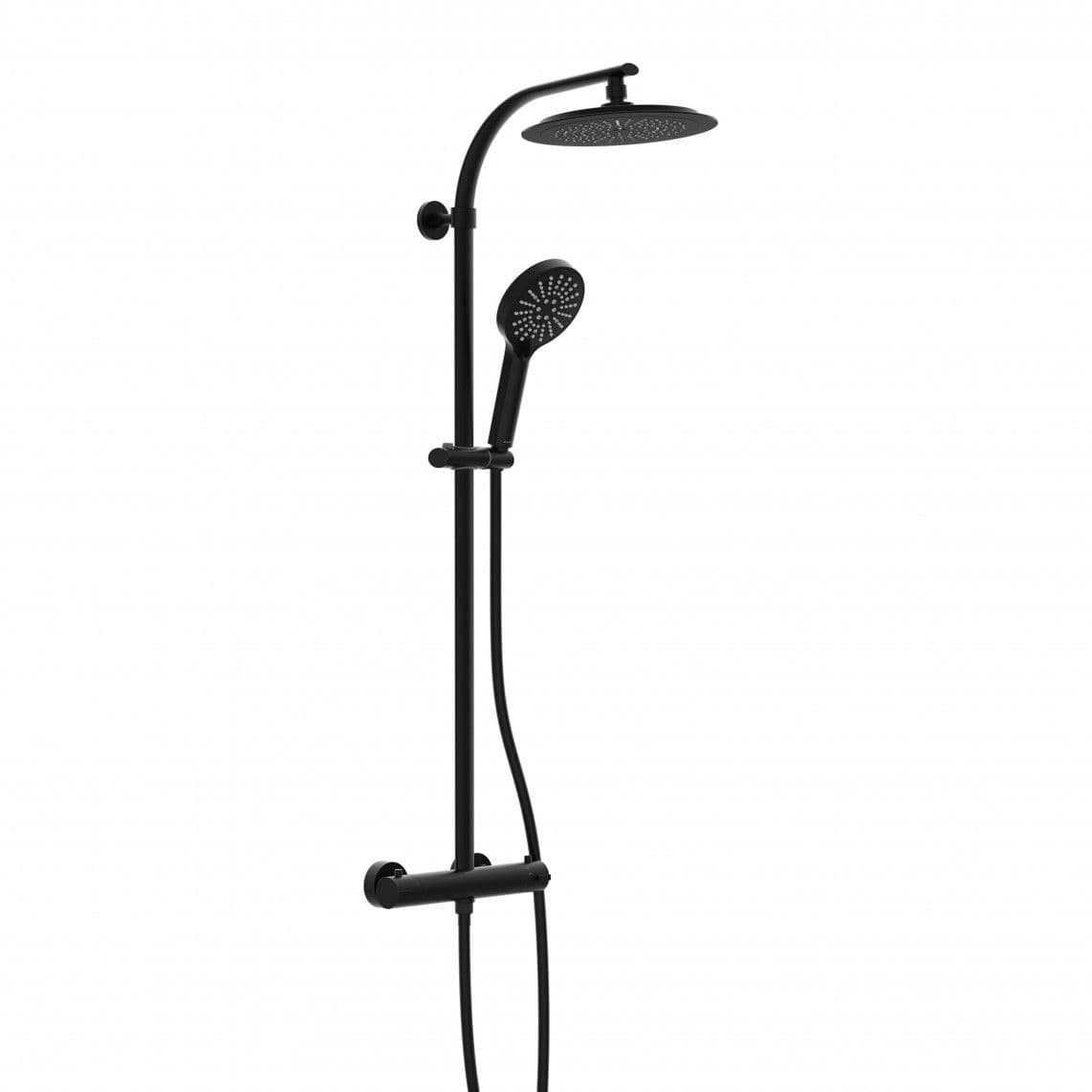 60076 MADURA FRESH Overhead shower set, black matt vue 1