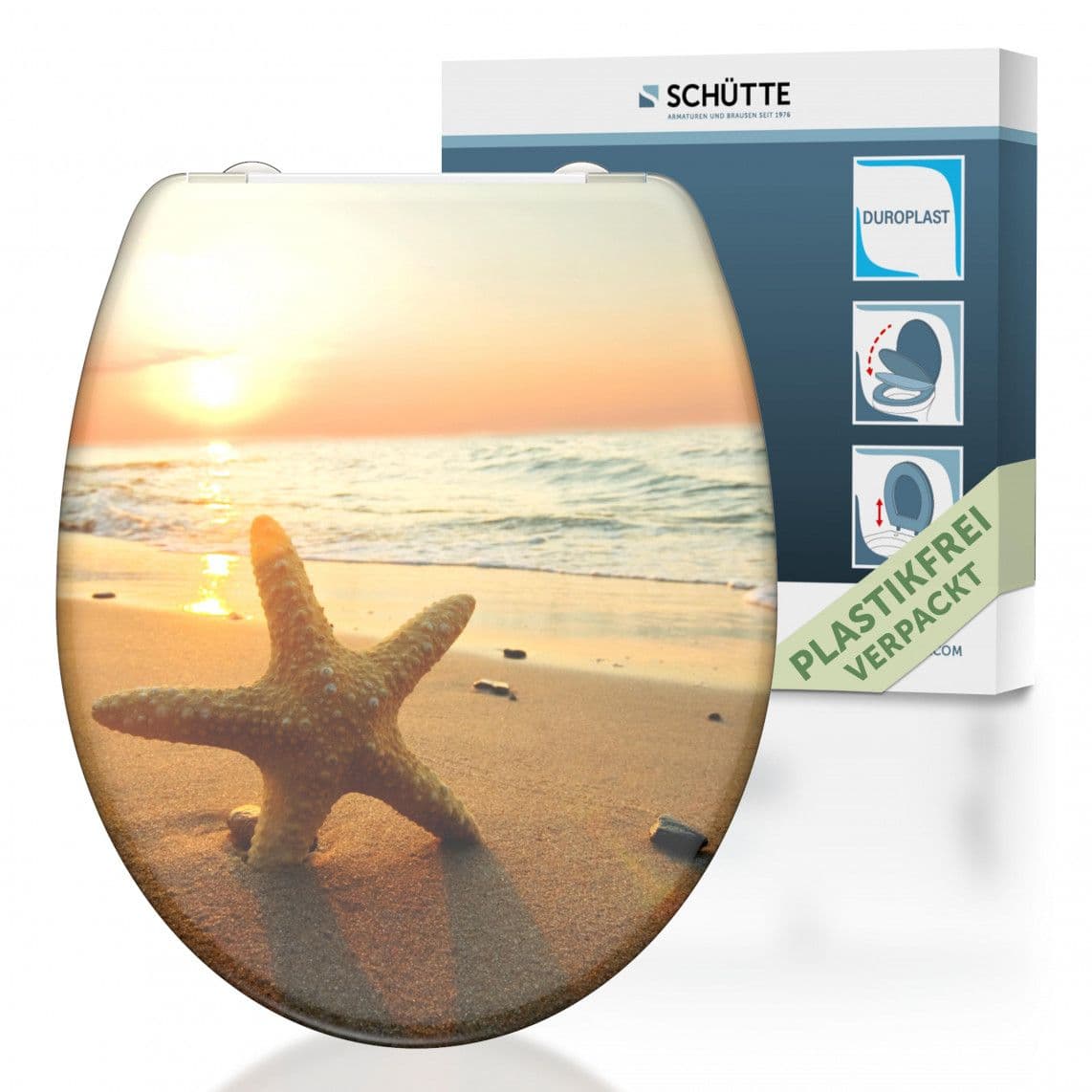 82373 Duroplast WC-zitting SEA STAR, met valrem en afneembaar vue 1