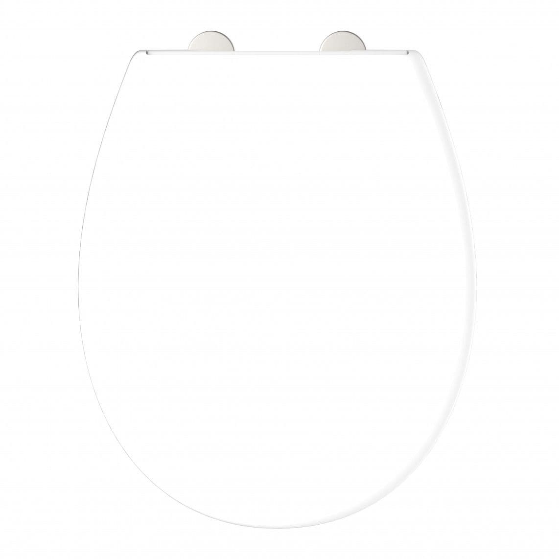 82850 Duroplast Toilet seat WHITE, made in Europe, with soft close and quick fixing, incl. scent stone vue 1