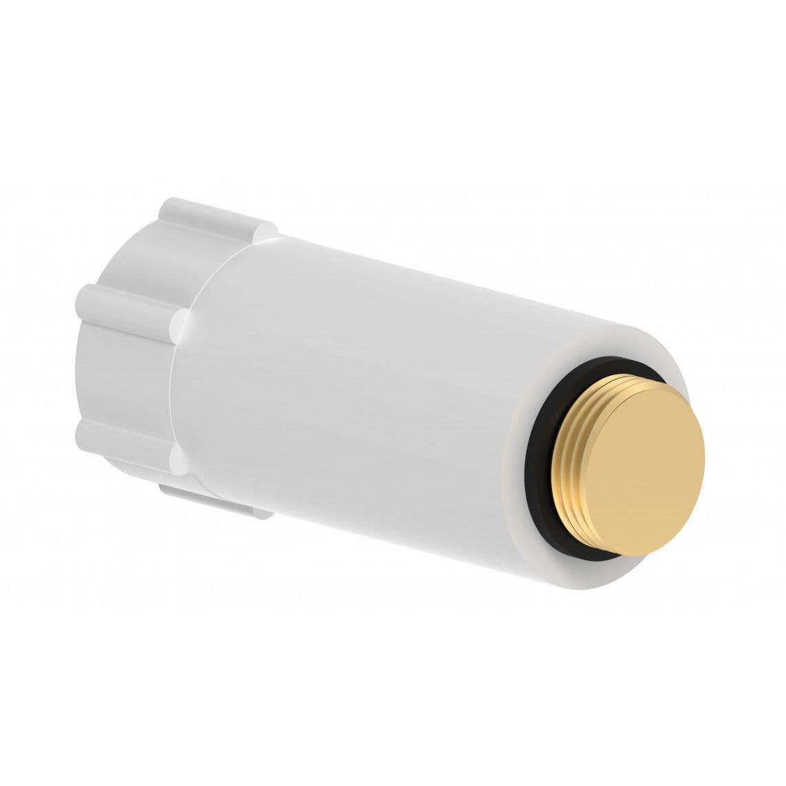 989135455 Construction plug, plastic, white, 1/2", with brass thread, not pressure resistant vue 1