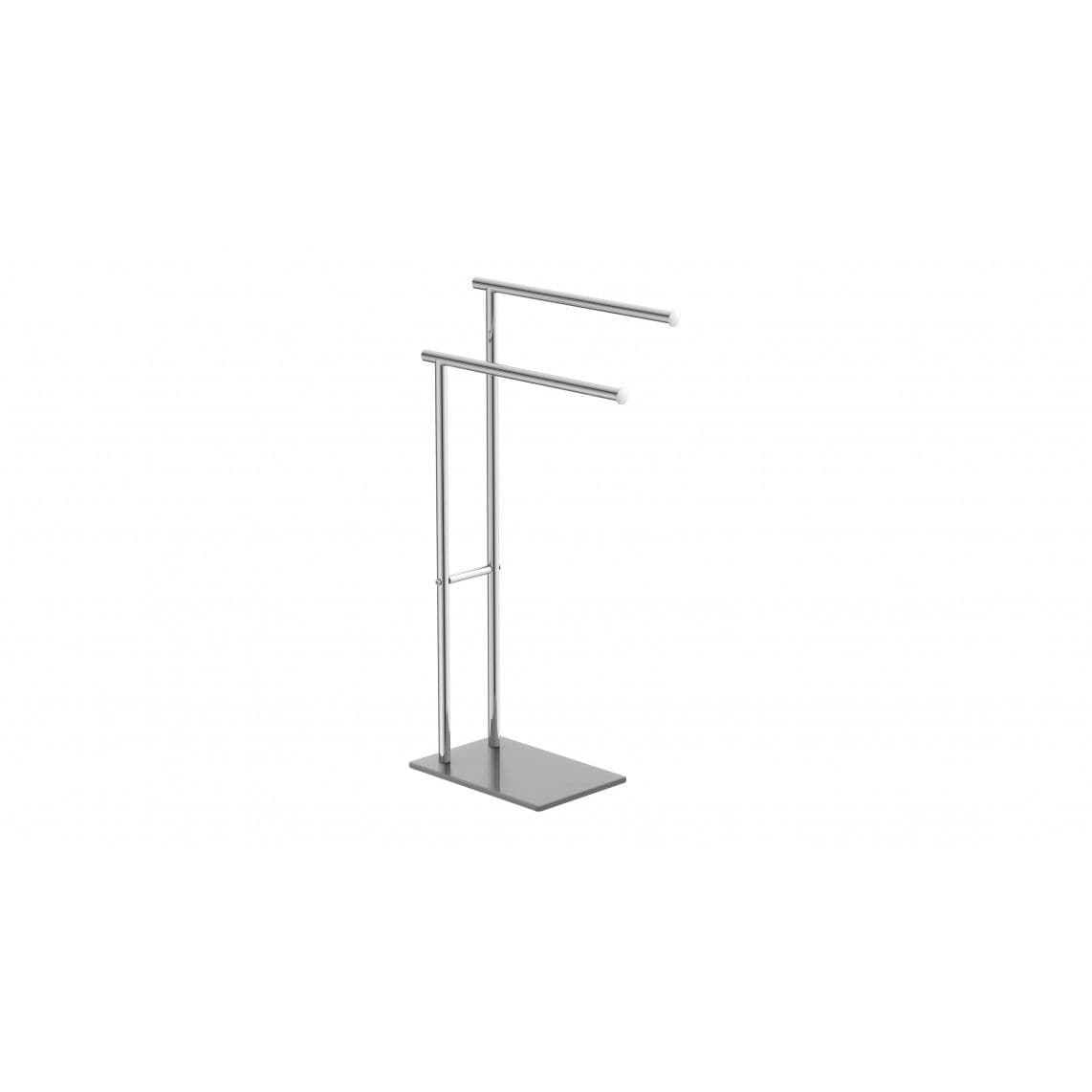 BA0930 Towel holder, chrome/grey, two arms, standing vue 1