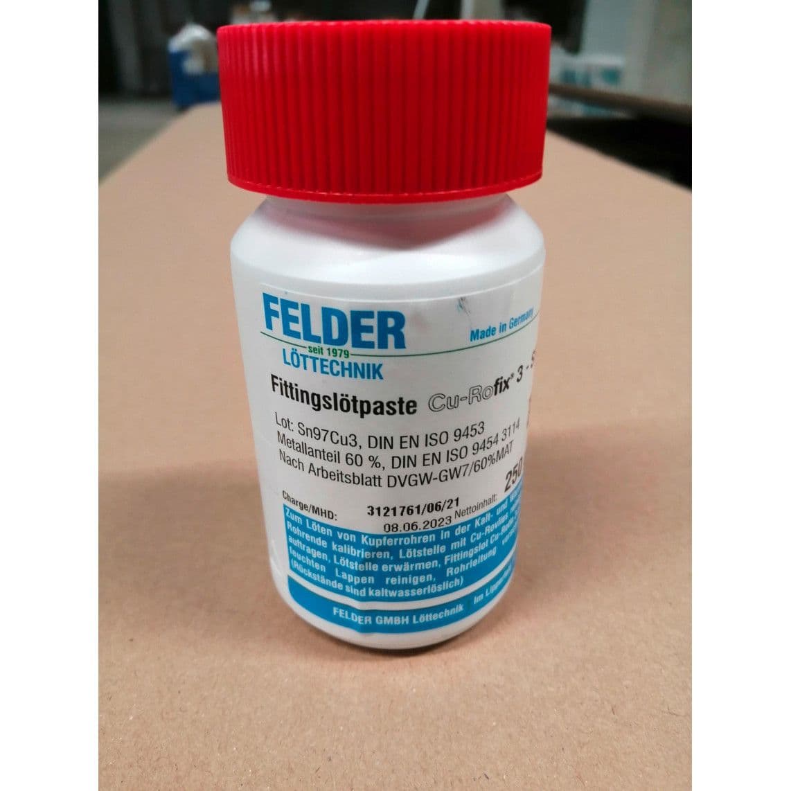 98916500 Copper soldering paste, S-Sn97Cu3, 250 g vue 1
