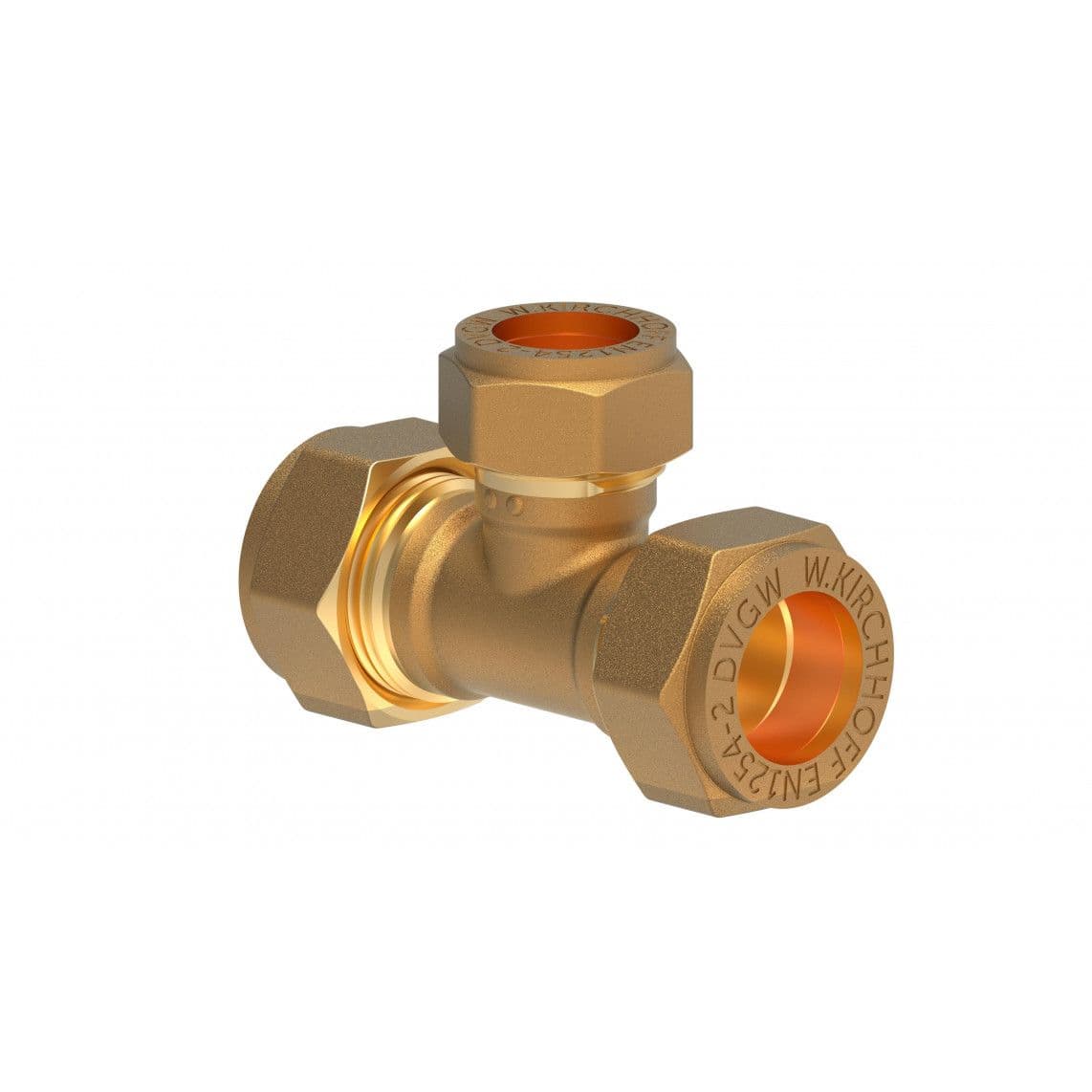 989453517 MS verloop T-stuk, blanco, 18 mm x 15 mm x 18 mm, knelfitting voor koperen buis vue 1