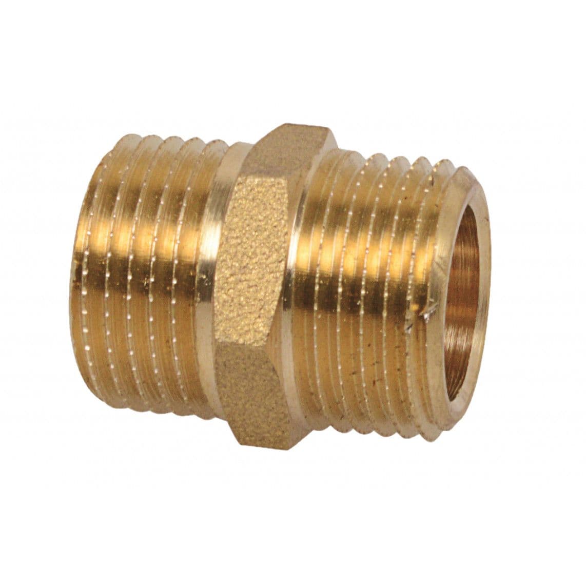 989343355 MS dubbele nippel, blanco, 3/4"BU vue 1