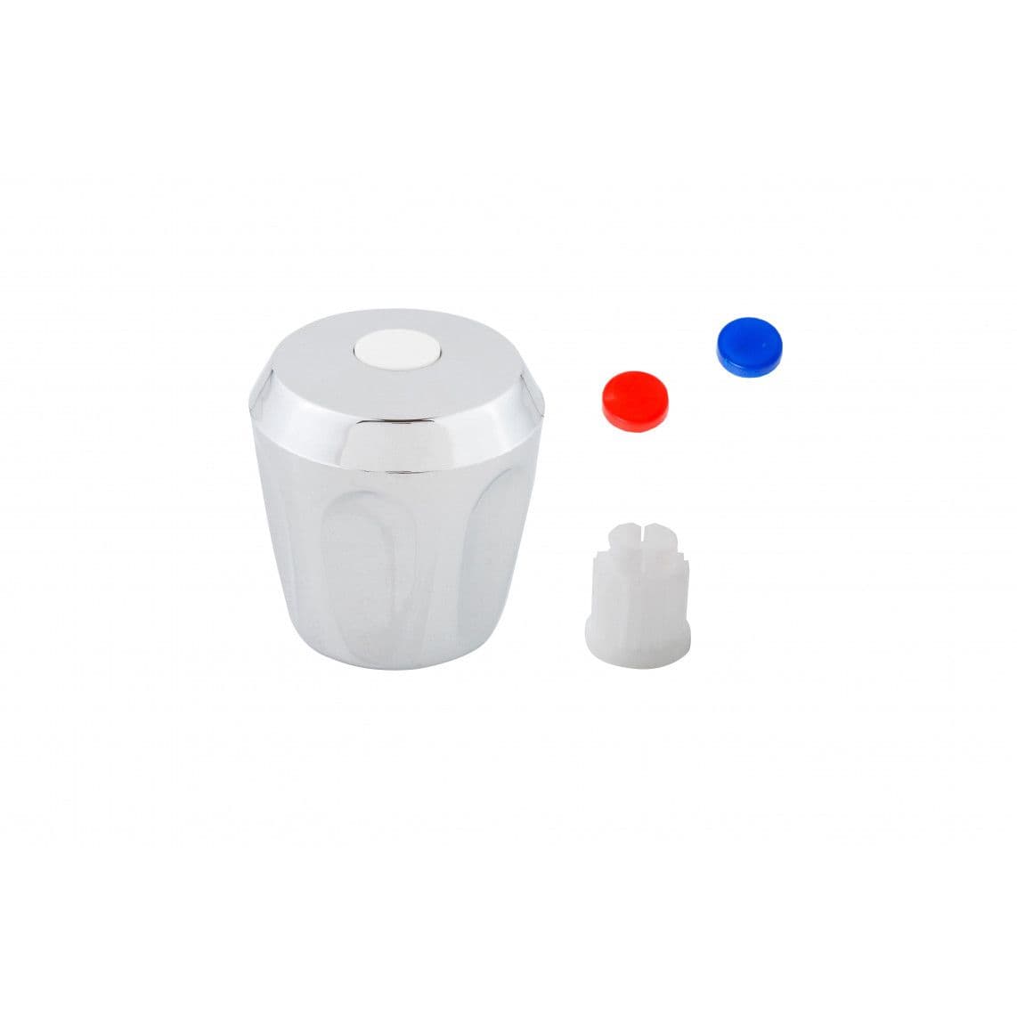 98614710 kapgreep, chroom, met bus met vertanding, Markering blauw/rood/wit vue 1