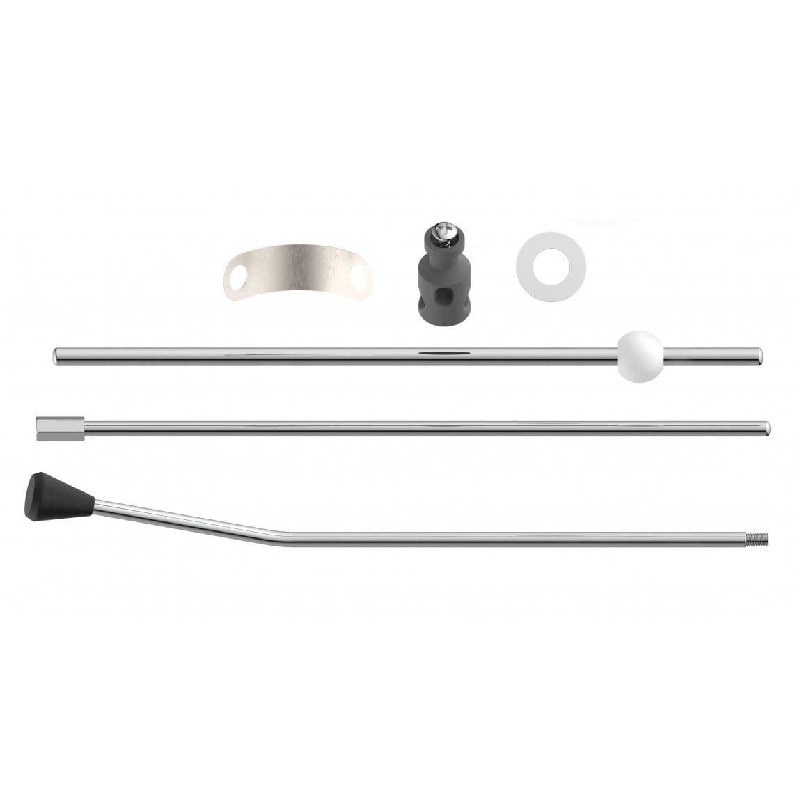 1202486 Lift rod for pop-up waste, chrome/black matt, elbow rod vue 1