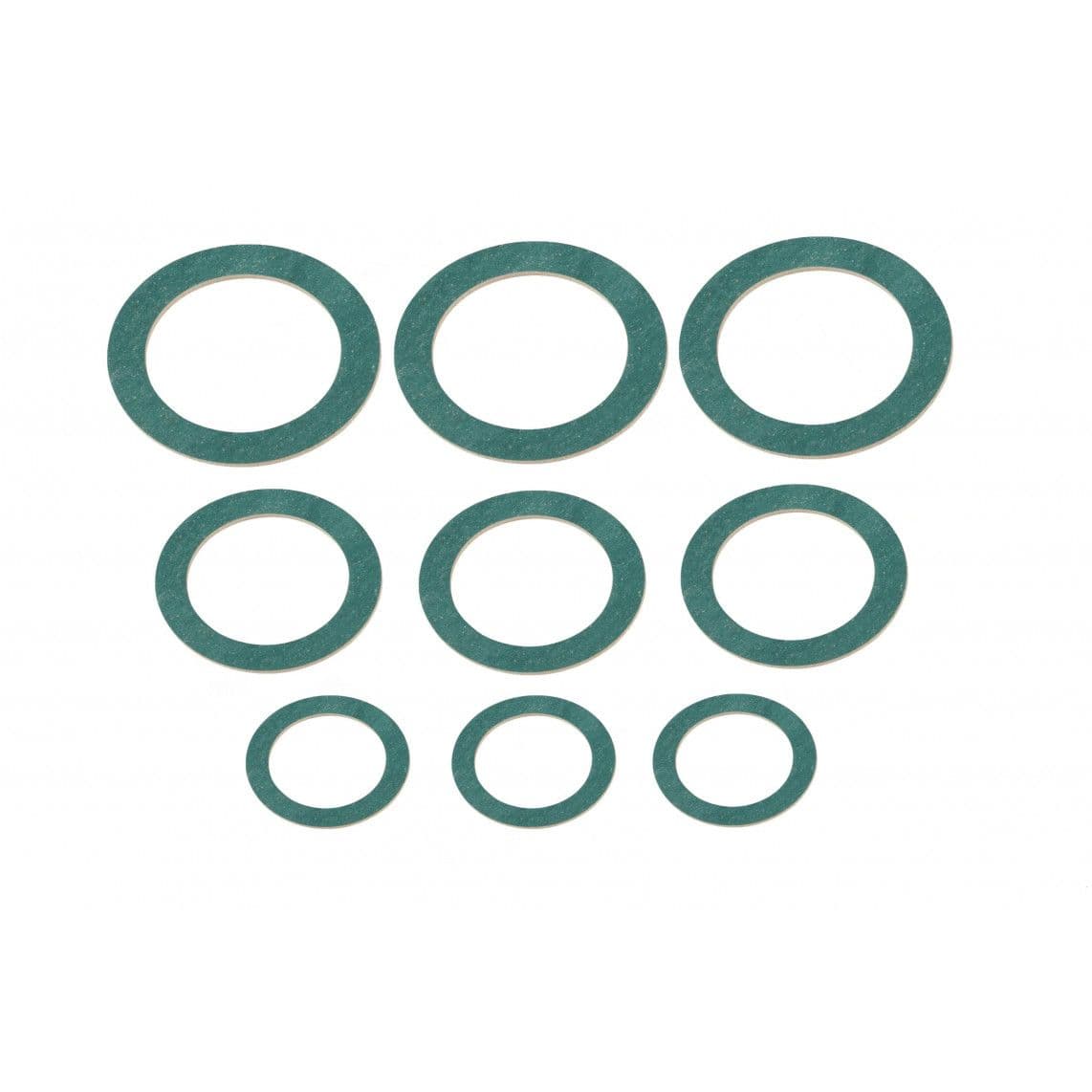 98697240 fitting pakking, HD-vezel, 10 x 15 x 2/11 x 18 x 2/15 x 24 x 2 mm, voor 3/8" 1/2" 3/4" (3x3) vue 1