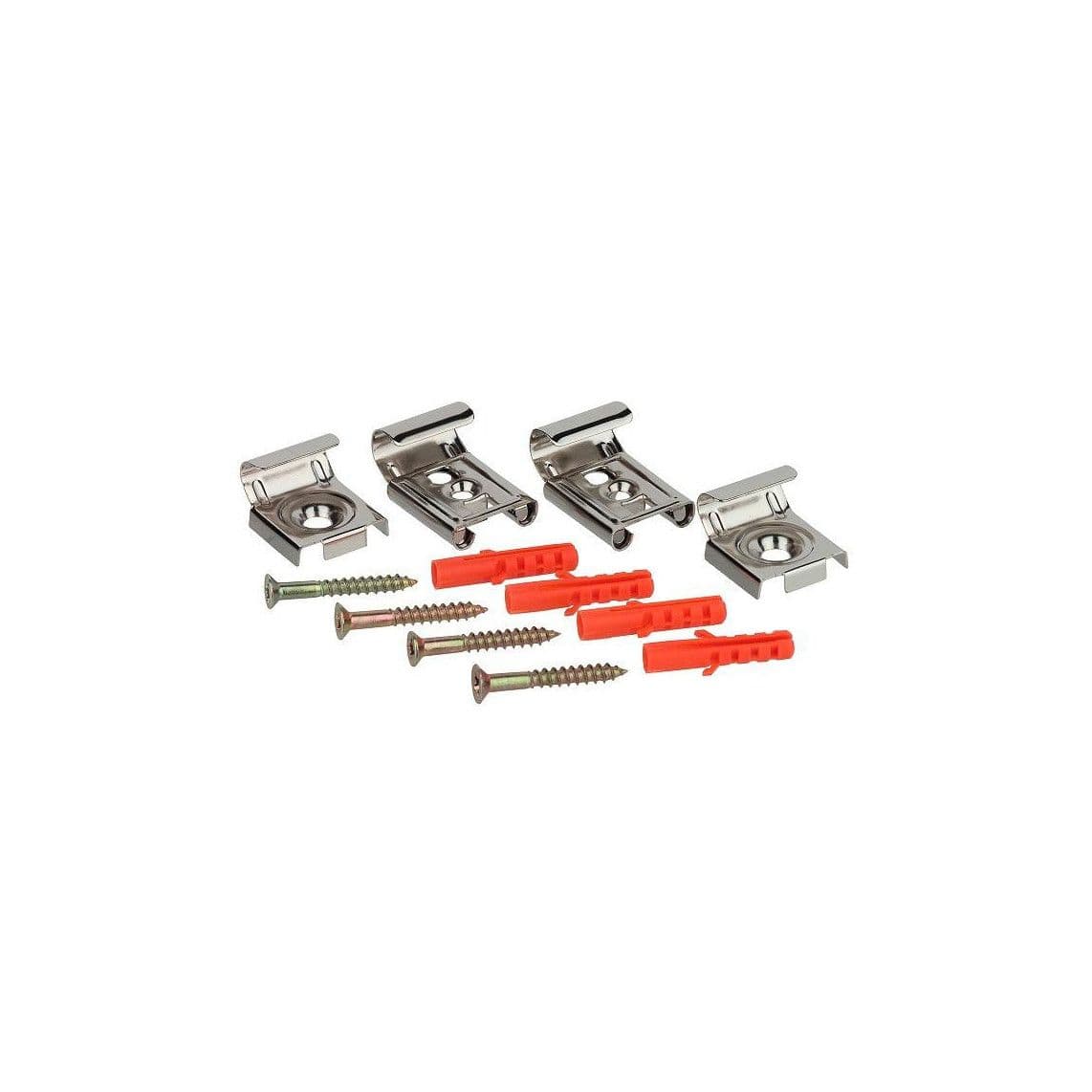 990511155 Set spiegelklemmen, Gepolijst roestvrij staal (4x) vue 1