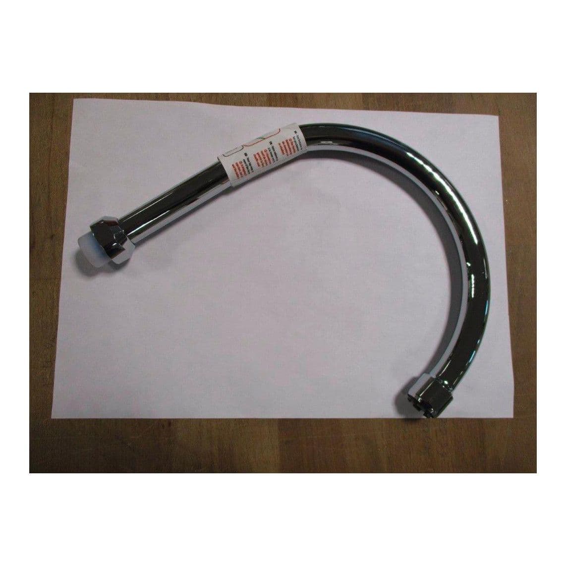 01081 Draaibare baduitloop, gebogen, incl. beluchter M22x1 draad, uitsteek 190 mm vue 1