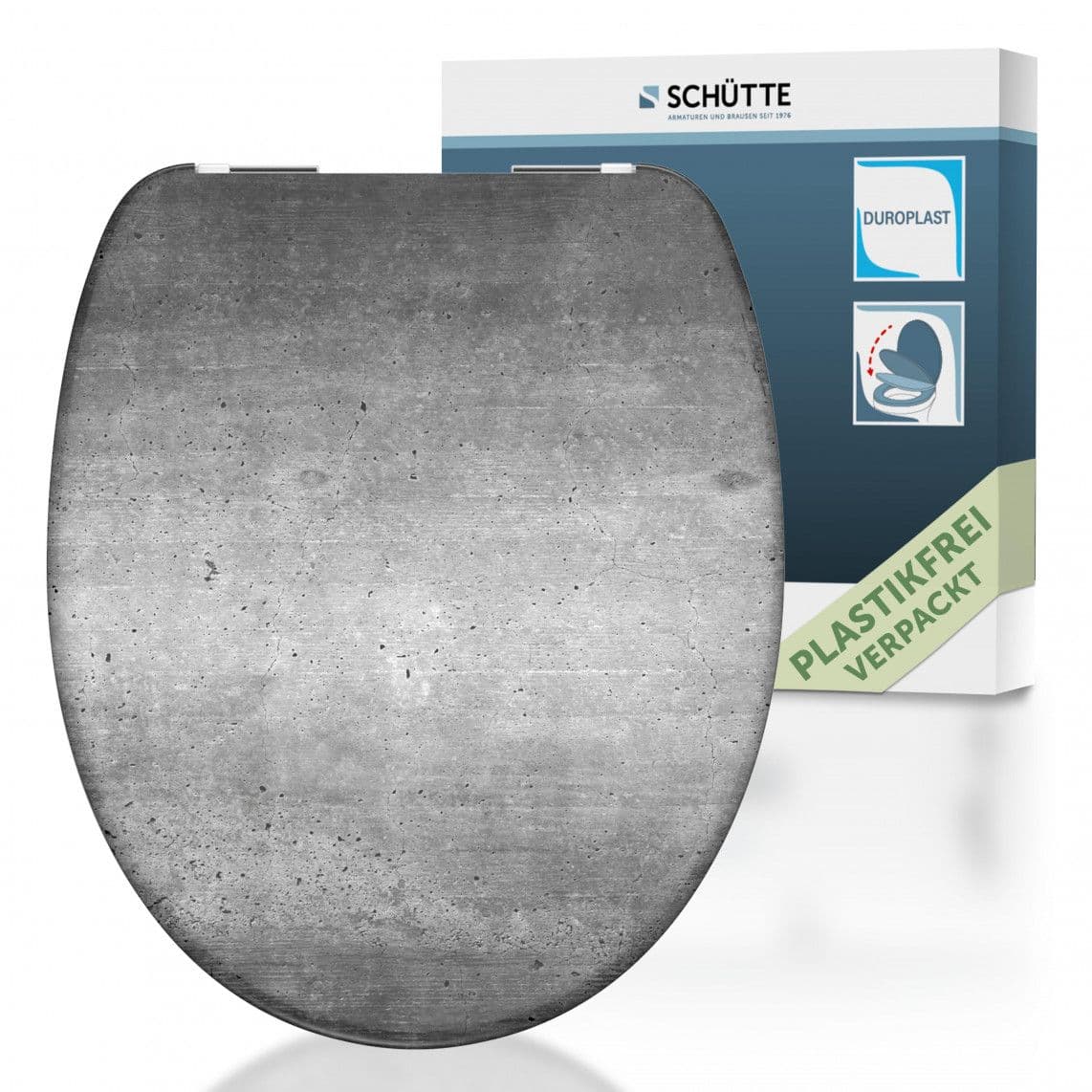 82155 Duroplast WC-zitting INDUSTRIAL GREY, met valrem vue 1