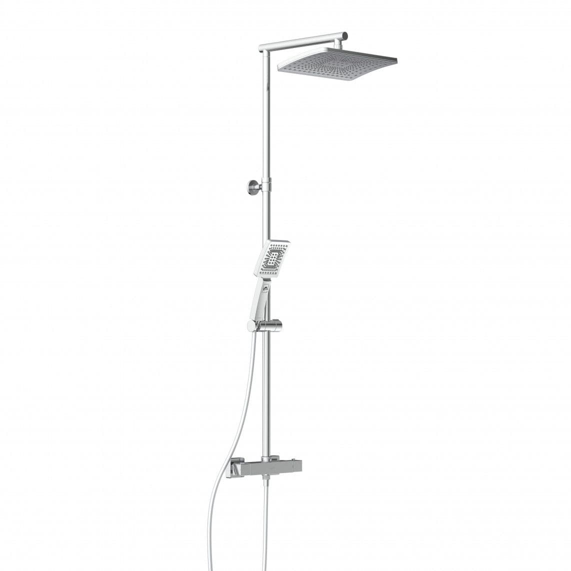 60140 TRENTO Overhead shower set, chrome, with thermostatic mixer vue 1