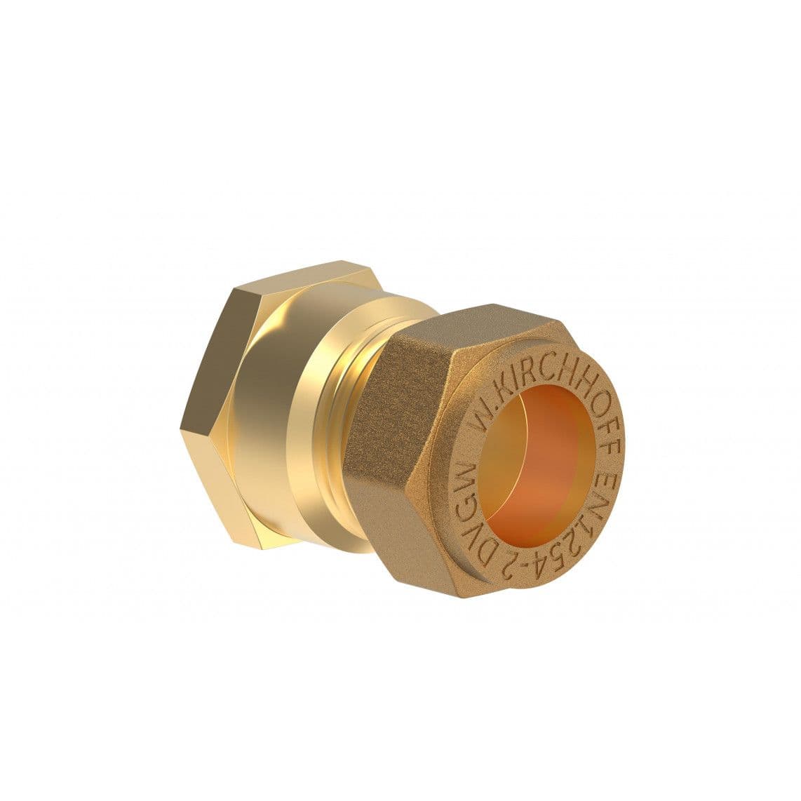 989456117 MS overgangsstuk, blanco, 12 mm x 3/8"BI, knelfitting voor koperen buis, vue 1