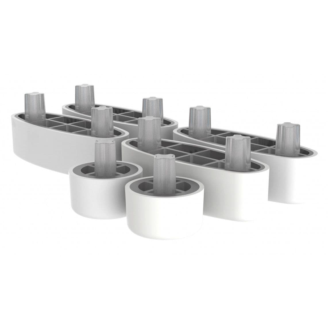 01989 Buffer, plastic, white, for MDF, e.g. for 80540 vue 1