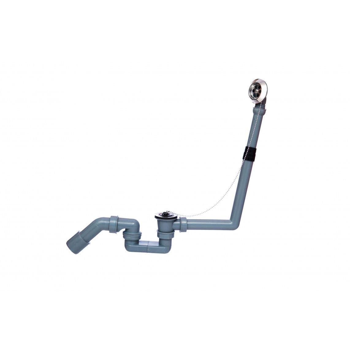 98812149 ECO-SAVE Bathtub waste and overflow set, plastic, grey, 1 1/2" x 40/50 mm vue 1