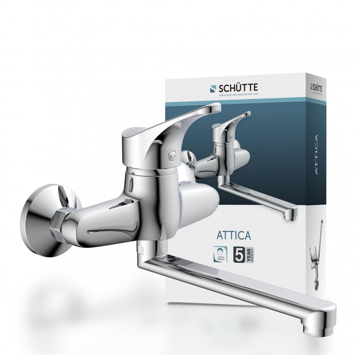 22600 ATTICA Keukenkraan voor wandmontage, chroom vue 1