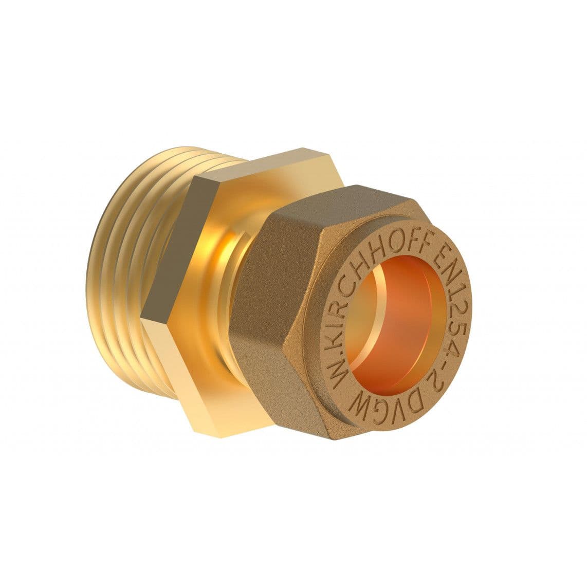 989457817 MS overgangsstuk, blanco, 22 mm x 1"BU, knelfitting voor koperen buis, vue 1