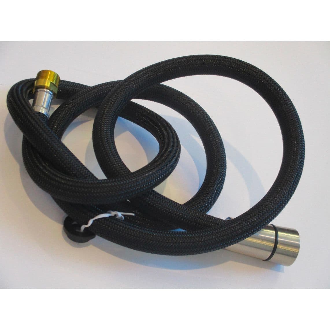 02340 Schotel doucheslang, zwart/roestvrij staal look, lange conische moer, 120 cm vue 1