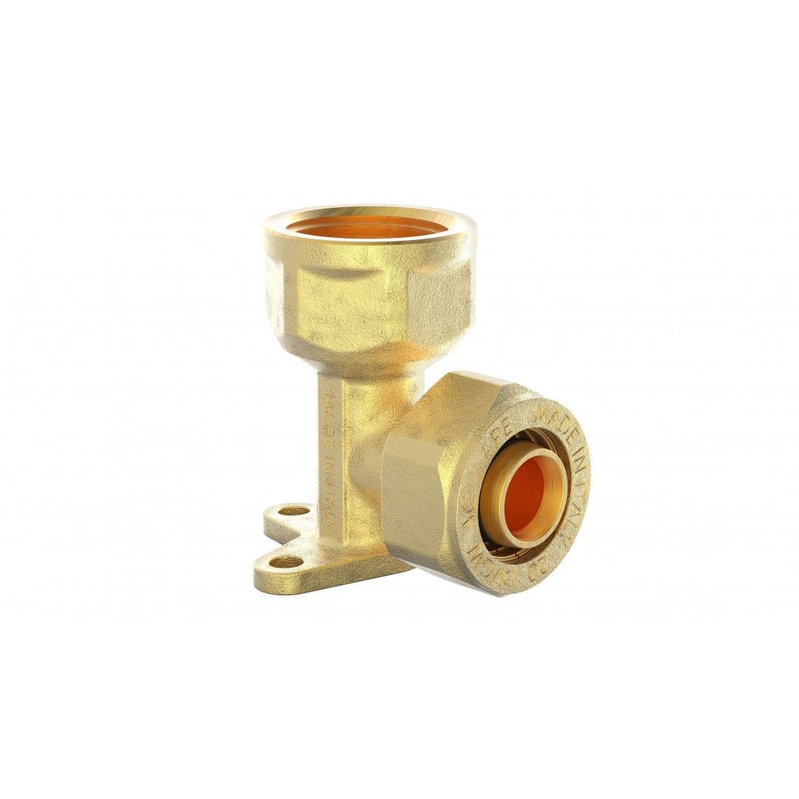 988909155 MS wandplaat, blanco, 16 mm x 1/2"BI, knelfitting voor meerlagen buis vue 1