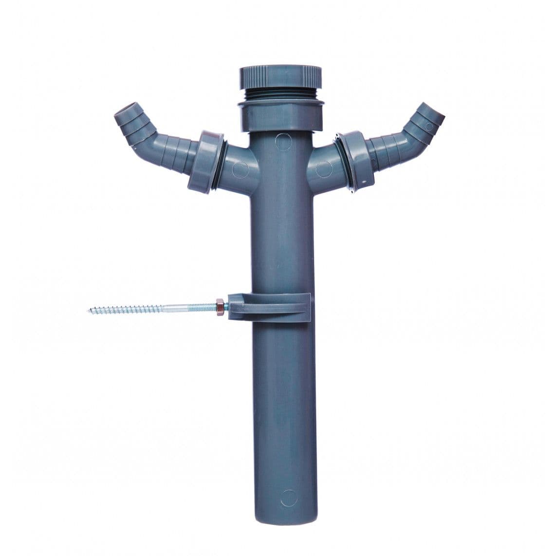 98837939 ECO-SAVE KS dompelbuis, Grijs, 1 1/2"BI x 250 mm, voor DN 40 mm sifon, 3/4" dubbele toestelaansluiting vue 1