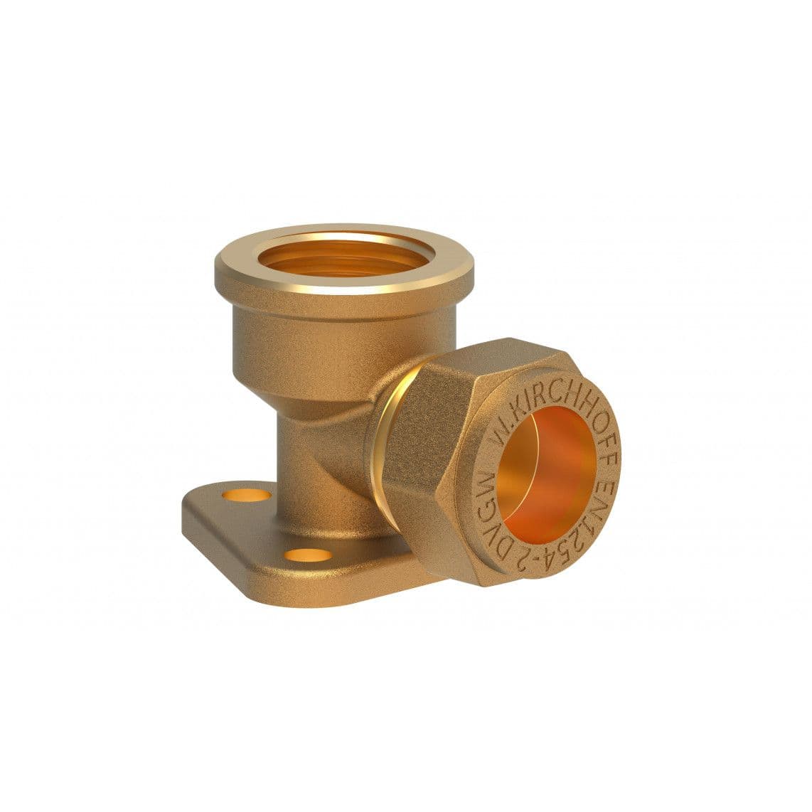 989458217 MS wandplaat, blanco, 15 mm x 1/2"BI, knelfitting voor koperen buis, vue 1