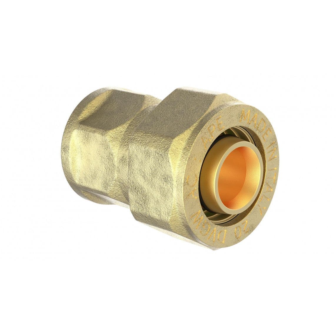 988903555 Transition piece, brass, 26 mm x 3/4" female, clamp fitting for multilayer pipe vue 1