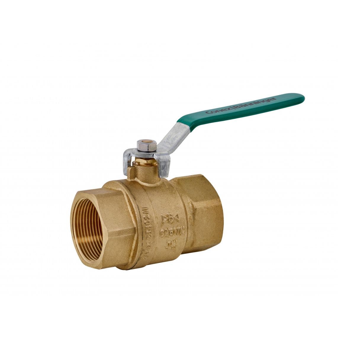 988598655 Ball valve, brass, nickel, 1/2" female, DVGW certified vue 1