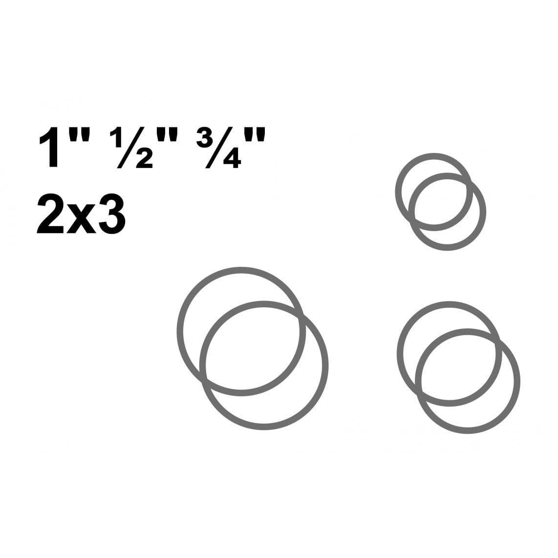 98697310 fitting pakking, HD-vezel, Set per 2x 1/2" 3/4" 1" vue 1