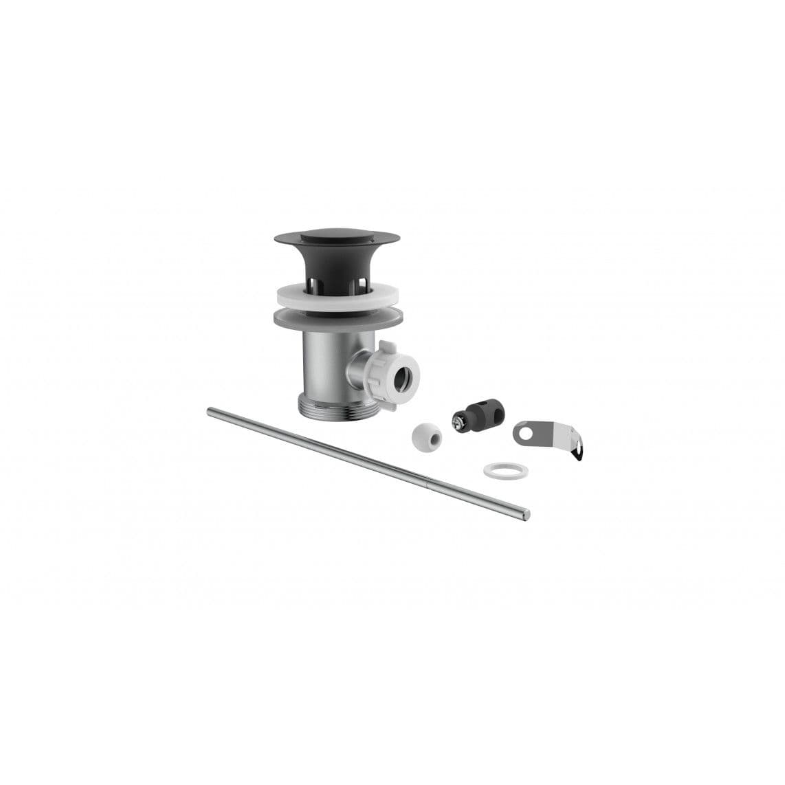 986444016 Pop-up waste set, black matt, 1 1/4", for wash basin vue 1