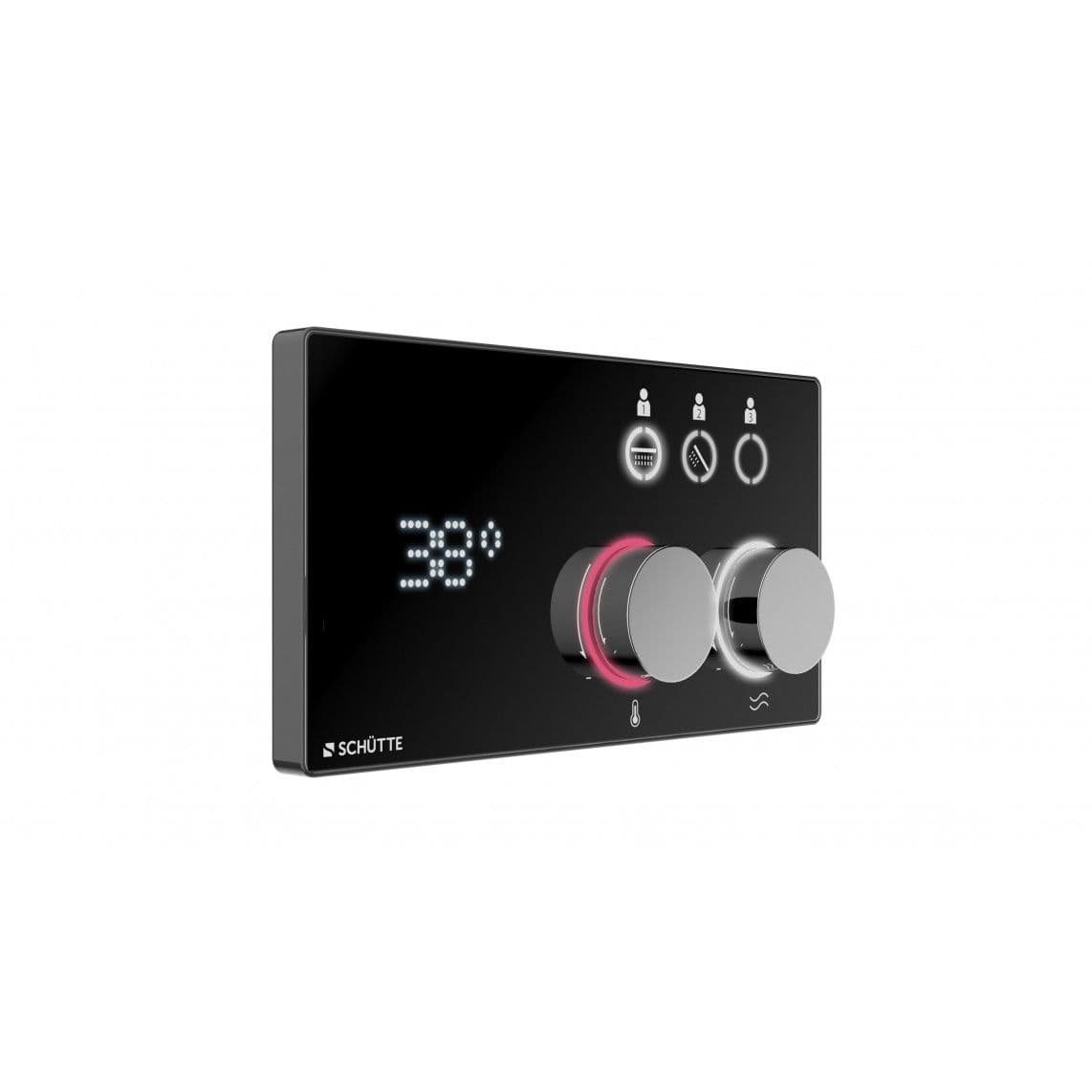 60499 AQUADOT Digitaal douchesysteem met Smart Control, chroom/mat zwart vue 1