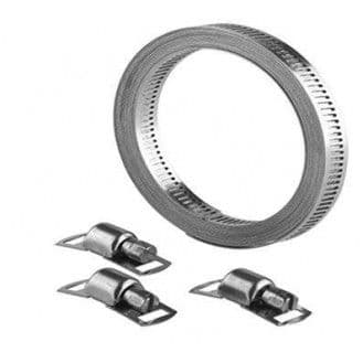 98737000 Slangklemtape 8 mm x 3 m, RVS, inclusief 8 klemmen vue 1