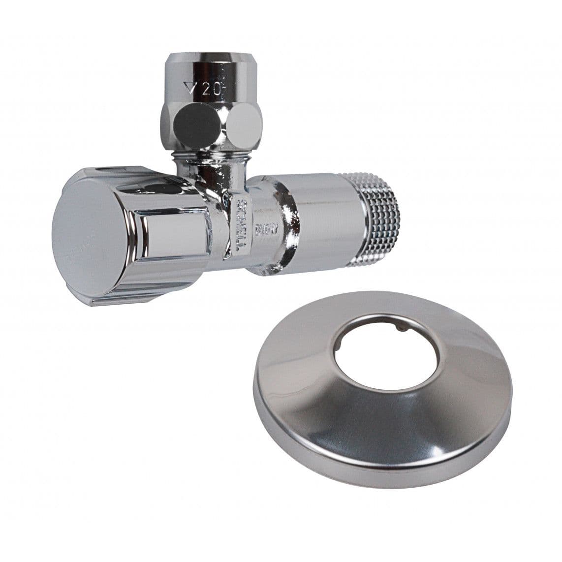 49070699 SCHELL hoekstopkraan, 1/2"BU x 3/8" x 10 mmQ, met Duwrozet vue 1