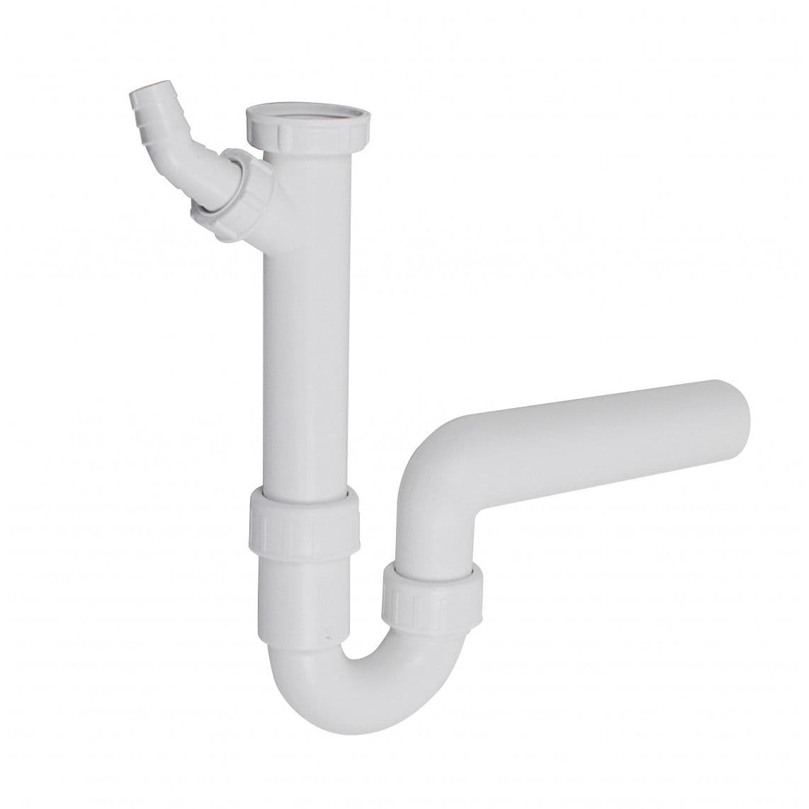 102838 KS VIEGA spoelbak-buissifon, wit, 1 1/2"BI x 50 mm, met 3/4" toestelaansluiting vue 1