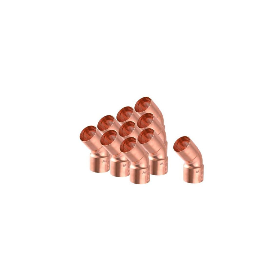 98914860 CU boog 45°, blanco, 18 mm, 1 mof (5040) (10x) vue 1