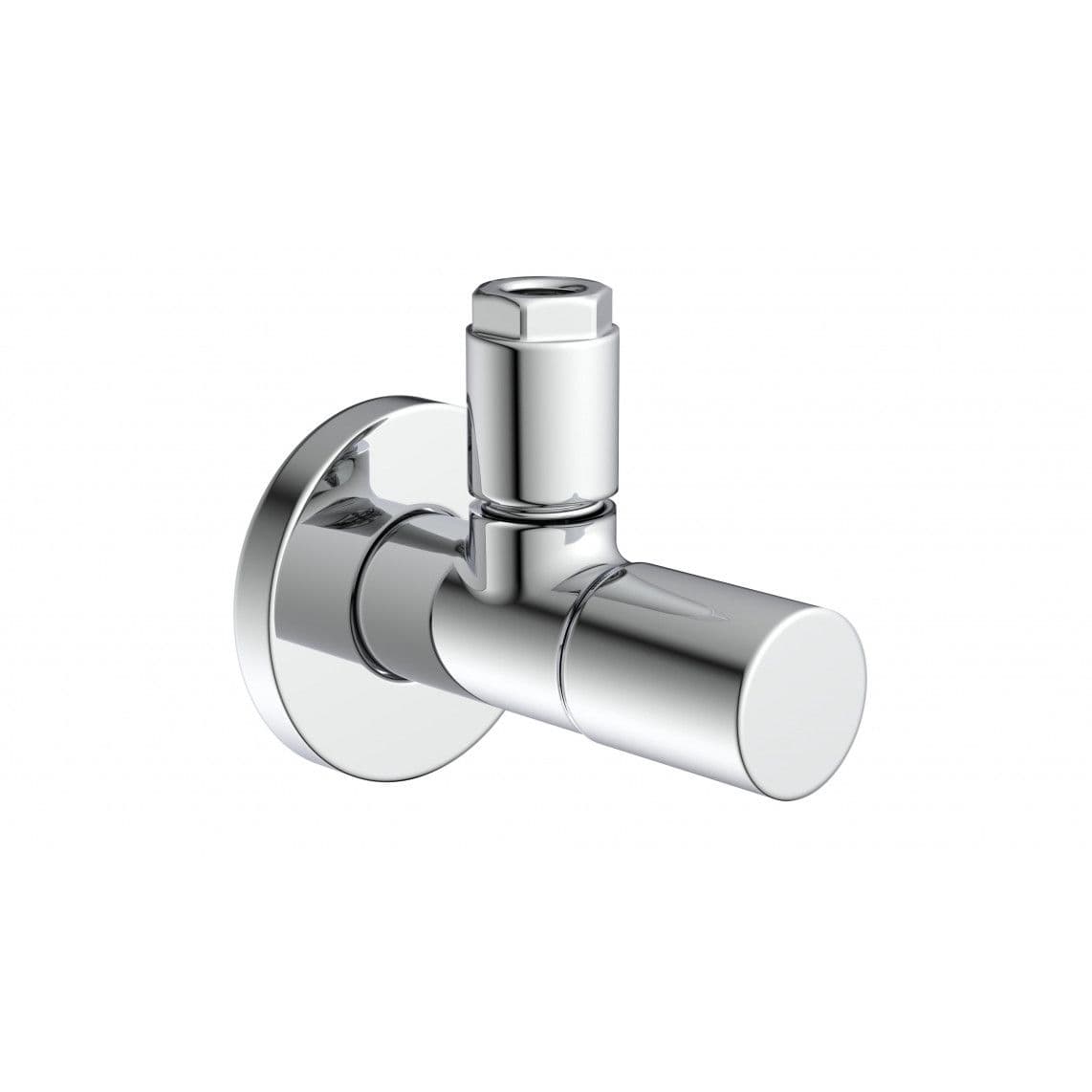 98625820 DEV-1WK Angle valve, chrome, 1/2" male x 10 mmQ, with rose vue 1