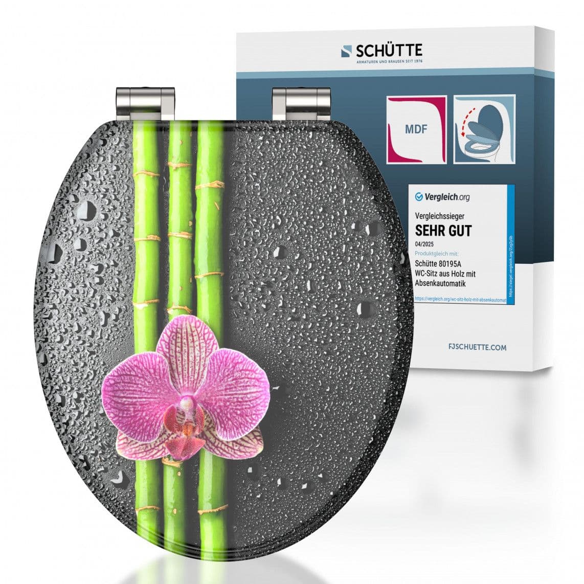80121 MDF Toilet seat ASIA, with soft close vue 1