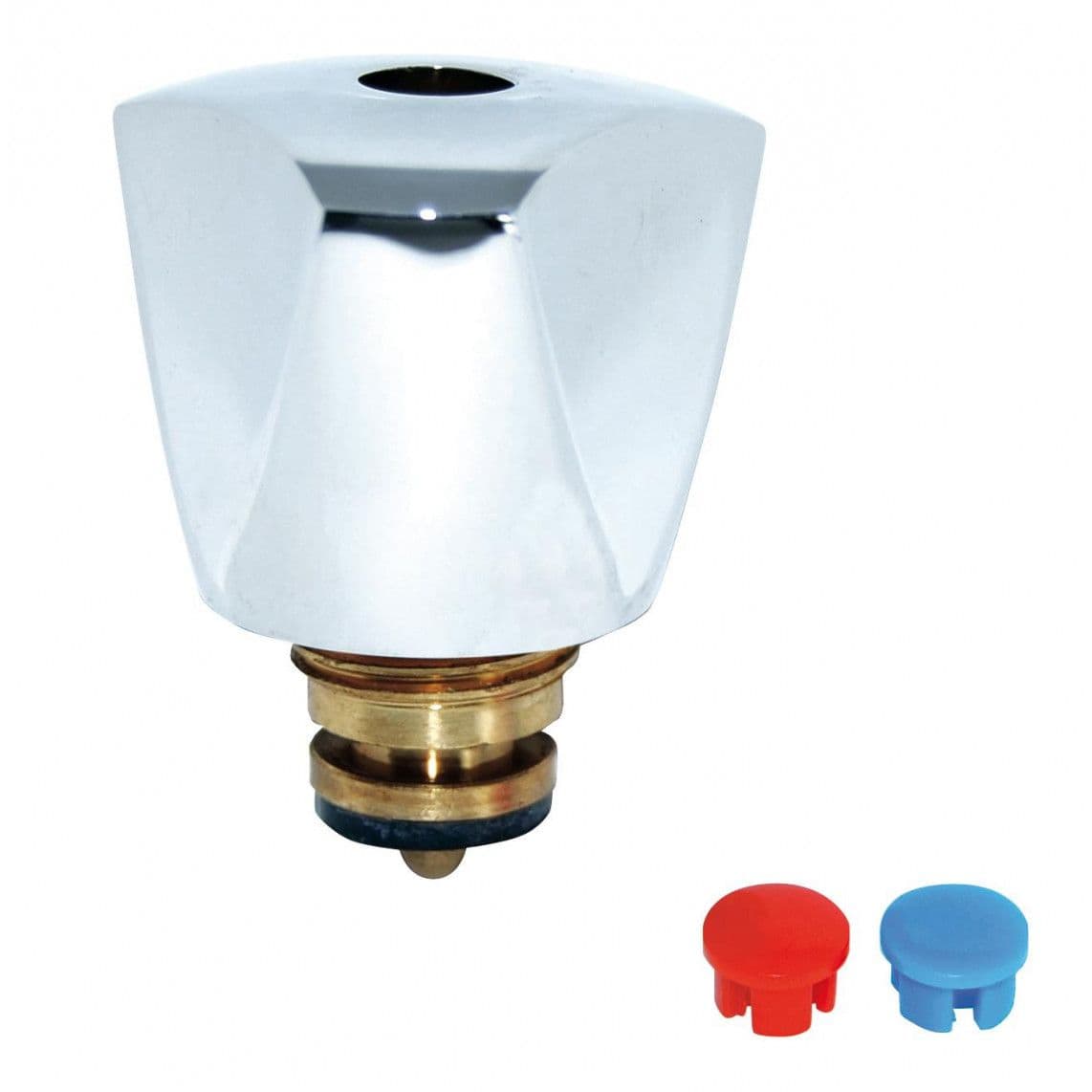 986151948 kapgreep, chroom, 1/2", met bovenstuk, Markering rood vue 1
