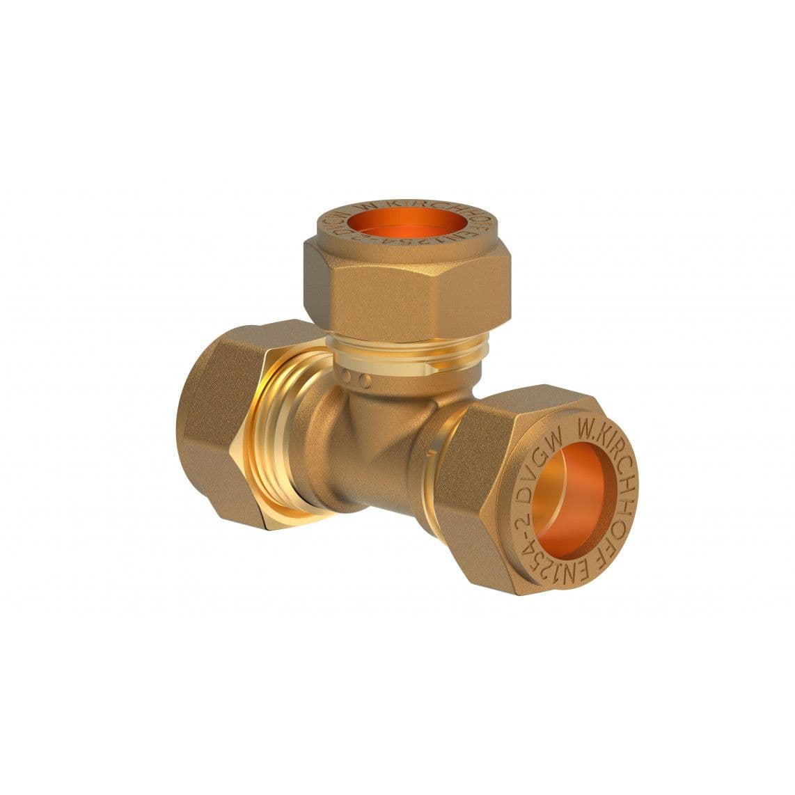 989453417 MS T-stuk, blanco, 22 mm, knelfitting voor koperen buis vue 1