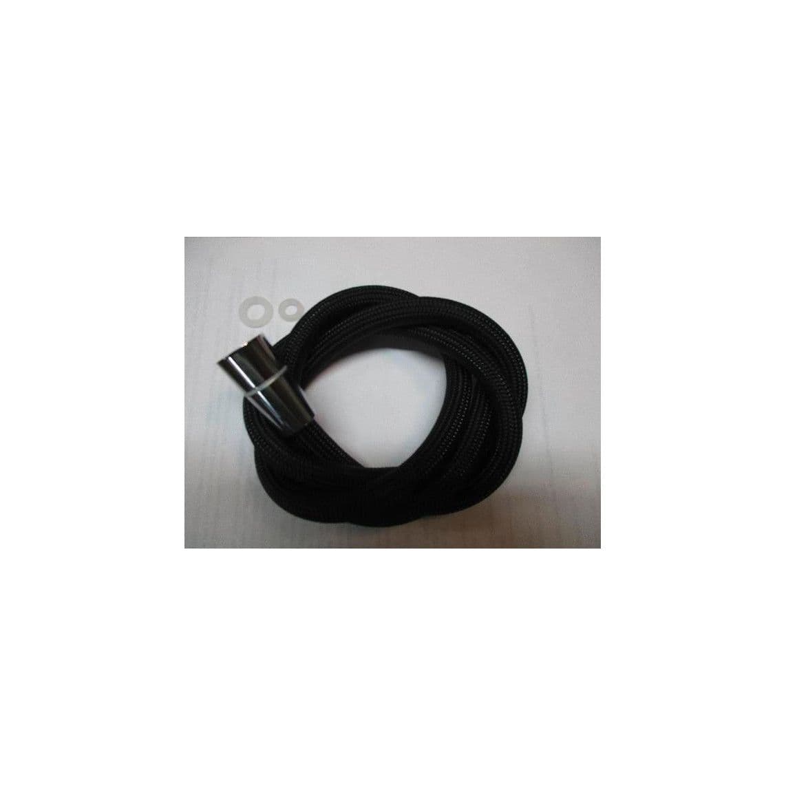 01777 Schotel doucheslang, zwart/chroom, met lange conische moer, 120 cm vue 1