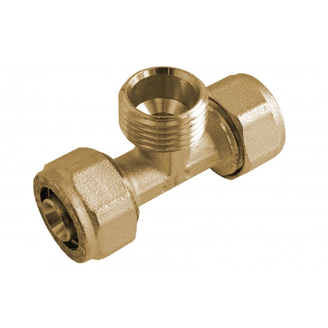 988913355 MS T-stuk, blanco, 26 mm x 3/4"BU x 26 mm, knelfitting voor meerlagen buis vue 1