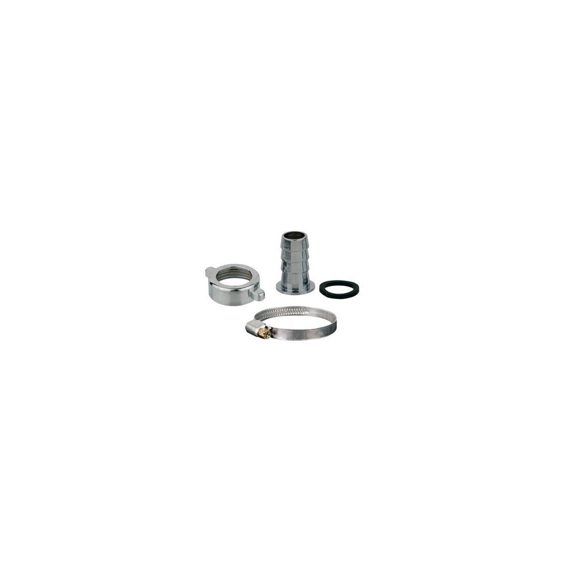 987384148 MS Slangschroefverbinding, chroom, 1"M x 3/4"T, met slangklem vue 1